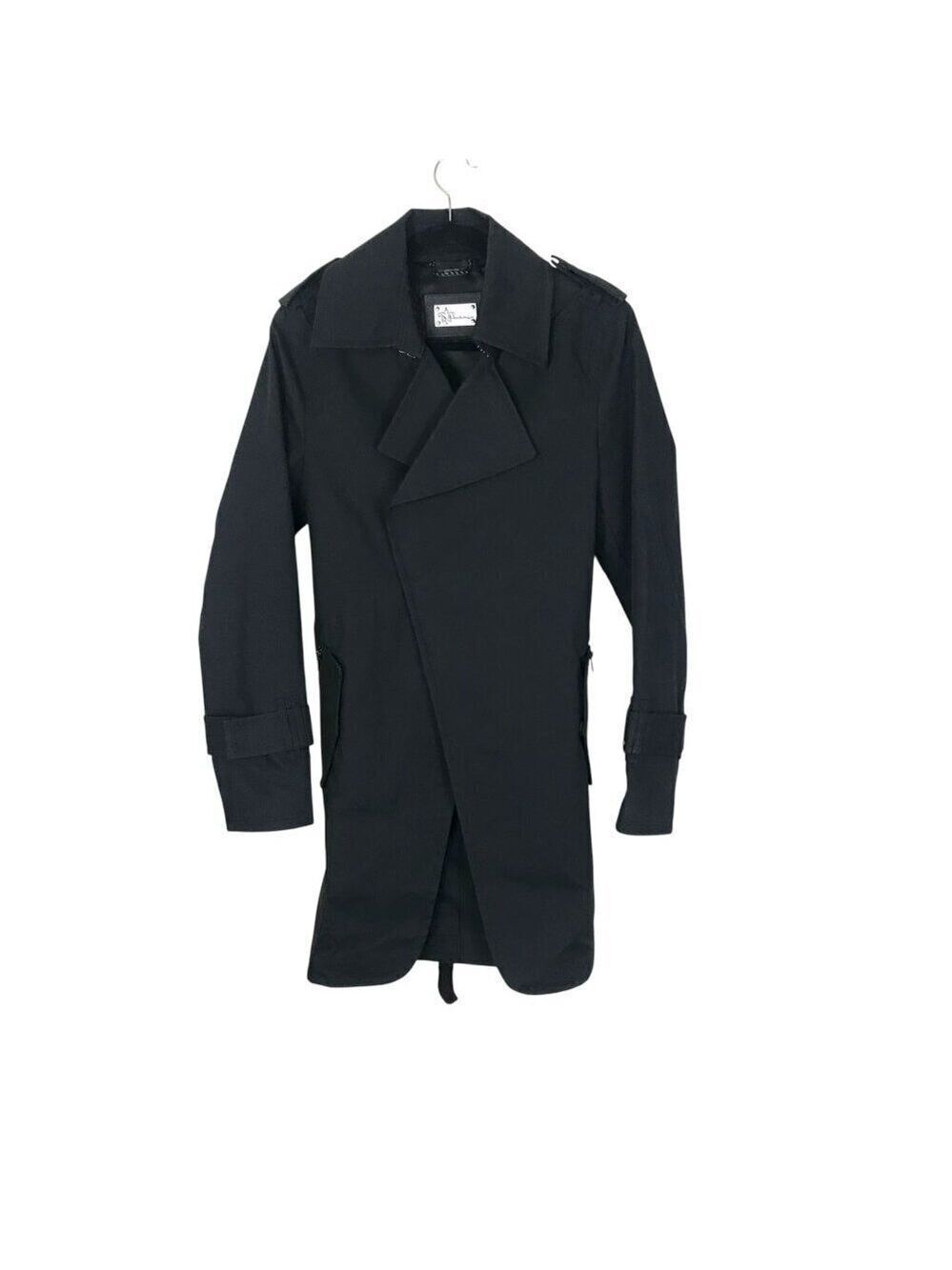 Mackage Black Cotton Trench Coat With Belt Size 38 (US M)